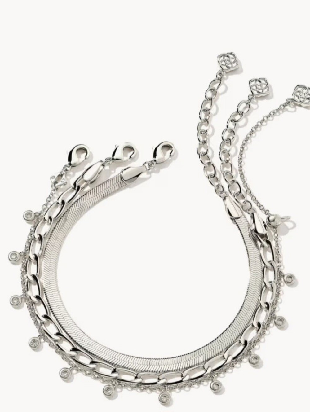 Kendra Scott Kassie Set Of 3 Bracelets | Silver